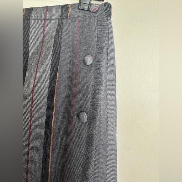 Vintage 70’s Aljean Pleated Plaid School Girl Preppy Wool Tartan Wrap Skirt - Picture 4 of 6